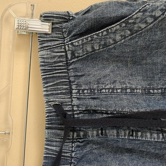 Medium Unbranded Cotton Pull On Drawstring Waist Shorts Blue Fringe - Picture 5 of 14